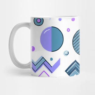 Purple Pastel 80s Retro Geometric Pattern Mug